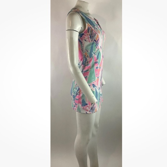 Lilly Pulitzer Sz XXS Sheath Jersey Mini Dress Multicolor Cotton Spandex - Picture 3 of 6